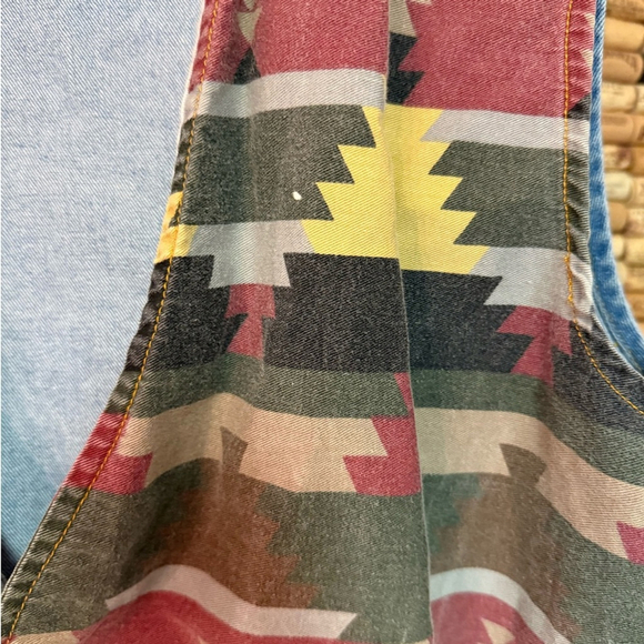 Vintage 90's Arizona Jeans geometric print vest size large - Picture 3 of 6